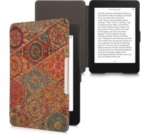 kwmobile Korķa vāciņš saderīgs ar Amazon Kindle Paperwhite - Korķa aizsargvāciņš e-grāmatu lasītājiem (līdz 2017. gadam) - Mandala Tiles Pink Red Blue