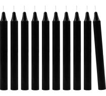 Scentoria Premium melnās sveces Taper Diametrs 2,1 cm 22 cm 22 cm garas, bez smaržas, galda dekorēšanai, banketu, kāzu svinībām, kāzu komplekts, 10 gab.