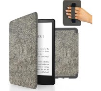 MyGadget filca futrālis Amazon Kindle 11. paaudzes (2022. gada modelis - 6 collas) ar siksniņu un automātiskās miega/modināšanas funkciju - gaiši pelēks