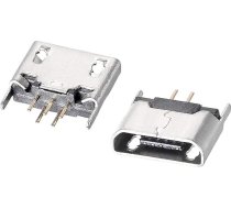Piegādes karte Micro USB sieviešu savienotājs 5 pin DIP 180 grādu adapteris 10 gab.