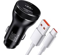 67 W cigarešu aizdedzinātāja USB lādētājs ar USB C kabeli 1 m Mi Turbo Charge Auto ātrās uzlādes lādētājs Turbo priekš Xiaomi 14T 13T 13 12S Ultra, Redmi 14C Note 14 13 12 12 11S Pro, Mi 11 Ultra 11i, Poco X7 X6 M6Pro
