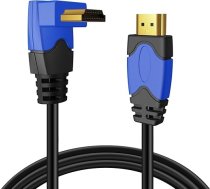 TNP HDMI kabelis labajā leņķī 270 grādu leņķī - ātrgaitas HDMI kabelis atbalsta Ultra HD 4K 2K 2160P Full HD 1080P Quad HD 1440p Arc 3D Ethernet video spēlēm Xbox saderīgs ar PS4 PS3 un Apple TV