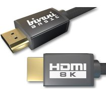 bivani 8K HDMI 2.1a kabelis - 4 metru 48 Gbps HDMI kabelis - līdz 10K, 8K @ 60HZ, 4K @ 120HZ - HDR10+, eARC, VRR, HDCP, CEC, ātrgaitas Ethernet - PS5 un Xbox Series X Ready - neilona apvalks - Basic Series