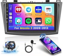 [2G + 64G] Hikity Auto radio navigācija Mazda 3 2009-2013 Android 15 Wireless Carplay 9 collu ekrāns Radio ar Android auto GPS WiFi atpakaļgaitas kamera FM RDS DSP SWC Bluetooth MIC