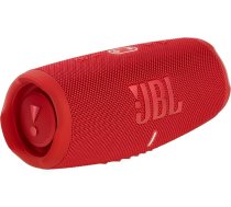 JBL Charge 5 Bluetooth skaļrunis, ūdensnecaurlaidīgs portatīvais bumbokss ar iebūvētu barošanas bloku, ar vienu akumulatora uzlādi līdz 20 stundām bezvadu mūzikas baudīšanas, sarkans