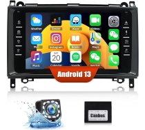 CAMECHO Android 13 auto radio ar satelītnavigācijas sistēmu Mercedes Benz W169 W245 B160 B170 B180 B200 W639 Vito Viano W906 Sprinter, 8 collu ekrāns ar Mirror Link WiFi FM Bluetooth un USB + aizmugures skata kamera
