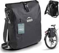 Borgen velosipēdu somas pannier bagāžniekiem, 25 L, 100% ūdensnecaurlaidīgas, ar rokturi un plecu siksnu, aizmugurējās velosipēdu somas pannier bagāžniekiem, pannier bagāžnieku somas