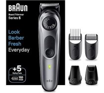 Braun bārdas trimmeris Series 5 BT5440, matu trimmeris vīriešiem ar matu veidošanas rīkiem, 100 minūšu darbības laiks