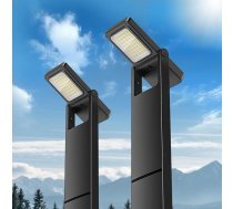 kefflum Saules apgaismojums āra dārzam, 300 lm, 2200 mAh Saules ceļa apgaismojums āra apstākļiem, 2,5 W palielināts saules bateriju panelis, izgatavots no polikristāliskā silīcija, silti balts, IP65 ūdensizturīgs celiņiem