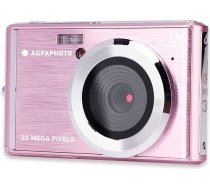 AGFA Photo Realishot DC5200 kompaktā digitālā kamera, 21 MP, 2,4 collu LCD ekrāns, 8X digitālā tālummaiņa, HD 720p video, litija akumulators, SD kartes, skatuves režīmi - rozā krāsā