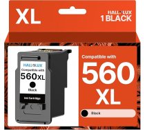 HALLOLUX 560 XL melnās krāsas kasetnes, kas saderīgas ar Canon 560 561 melnās krāsas kasetnēm priekš Canon Pixma TS5350i, kasetnes TS7450i TS5350i TS5350 TS5350a TS7451i TS5351 TS5351i TS5351a TS7450 TS7451 (1 melna)