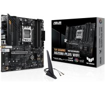 ASUS TUF Gaming A620M-PLUS WiFi pamatplate Socket AMD A620 (Ryzen 7000, micro-ATX, DDR5 atmiņa, PCIe 4.0, Wi-Fi 6, USB 3.2 Gen 2, Aura Sync)