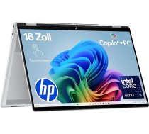 HP OmniBook X Flip 2-in-1 nākamās paaudzes mākslīgā intelekta klēpjdators | Intel Ultra 5-226V (8C) | Mākslīgajam intelektam veltīts NPU | 40 NPU topi | Copilot+ PC | 16 collu WUXGA 1920x1200 skārienjūtīgais ekrāns | 16GB | 512GB SSD | Win11