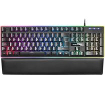 Mars Gaming MK320ES, spēļu H-Mech tastatūra, 13 režīmi RGB & Halo, polsterēta plaukstas locītavas balsts, pret aizķeršanos, spāņu valoda