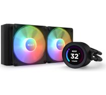 NZXT Kraken Elite 240 RGB - RL-KR24E-B1-240 mm AIO CPU ūdens dzesēšana - 2,36 collu LCD displejs 640 x 640 - 2 x 120 mm RGB Core ventilatori - Izvadu kabelis ērtai uzstādīšanai - Regulējama CAM, melns