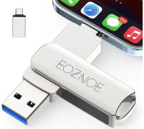 EOZNOE USB zibatmiņas karte 128 GB iPhone, ārējā atmiņas karte, lai saglabātu vairāk fotoattēlu un video. Metāla USB atmiņas karte iPhone, ātrgaitas saderība ar iPhone/Android/PC.