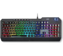 DR1TECH Wasp RGB spēļu tastatūra datoram/PS4 ar LED fona apgaismojumu - 104 taustiņi ar 26 taustiņiem pret izgaismojumu - USB tastatūra ar kabeli (QWERTZ International Layout)
