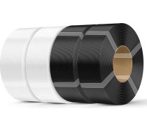 Creality PETG filaments, 4kg 1.75mm(4.0 kg), 3D printeru filaments, Bambu Lab atkārtoti lietojams, izmēra precizitāte ± 0.03mm, PETG melns, balts