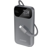 Dudao Powerbank K31 10000 mAh 22,5W PD ar integrētu kabeli - pelēks