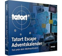 FRANZIS 67197 Adventes kalendārs "Nozieguma vieta", "Nāve zem puansetijas", Adventes kalendārs ar 24 aizraujošām mīklām Adventes laikam