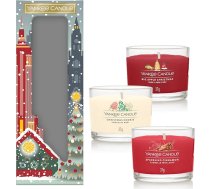 Yankee Candle dāvanu komplekts | 3 aromātiskas pildītas votīvās sveces | Ideālas Ziemassvētku dāvanas sievietēm