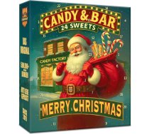 ASV XXL Adventes kalendārs 2025 | 24 dažādi amerikāņu saldumi oriģinālā izmērā | Ekskluzīva Ziemassvētku dāvanu kaste ar Hershey's šokolādi un citiem ASV saldumiem | Konfektes un bāri