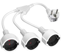 Dubultā kontaktligzda, pagarināšanas kabelis, trīskāršas Schuko kontaktligzdas, 4000 W kontaktligzdas adapteris, vairākas kontaktligzdas, dubultā kontaktligzda ar elastīgu kabeli mājai, birojam, virtuvei