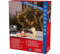 Konstsmide Micro LED kompaktās gaismas pasaku gaisma ar kabeļa ruļli, melns/arkans, 800 silti baltas diodes, 30 V ārējais transformators, 6 W, melns kabelis - 3848-100