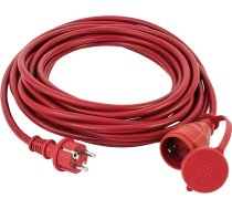 REV 0063169 Pagarinātājs, āra ūdensnecaurlaidīgs pagarinātājs IP44, 10 m 3500 W, sarkans