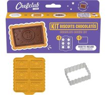 CHEFCLUB Šokolādes cepumu komplekts, taisnstūrveida un šokolādes veidnes, silikona, cepšanas komplekts bērniem no 4, viegla un radoša cepšana