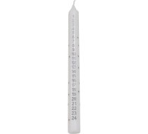 Toyland® Tradicionālā Ziemassvētku adventes svece - Atpakaļskaitīšana līdz Ziemassvētkiem - 1 kastes saturs (balta)