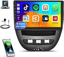 6G + 128G 8Core GOHHDL Android auto radio Peugeot 107 / Citroen C1 / Toyota Aygo 2004-2014 ar Carplay & Android Car, 10,1 collu skārienradio ar BT GPS WiFi FM/RDS Mirror Link SWC atpakaļskata kamera