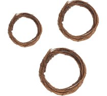 ieron Dabīgais rotangpalmas gredzena vainags rotangpalmas apļa zars Ziemassvētku vainaga rotājums kāzu Jaungada dārza mājas svinībām (15+20+30cm)