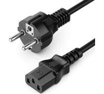 deleyCON 15 m IEC barošanas kabelis Barošanas kabelis auksto ierīču barošanas kabelis Aizsargkontaktu kontaktdakša F tipa kontaktdakša (CEE 7/4) ar IEC savienotāju C13 kontaktligzdai Dators Dators Monitors Printeris Projektors - melns