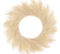 Hananona Mākslīgais pampas zāliena vainags, 26 collu liels mākslīgais pampas zāliena dekors mājai, boho rudens rotājums, moderns Ziemassvētku rotājums (bēšs, 1)
