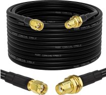 Superbat SMA pagarinājuma kabelis 10 m WLAN antenas kabelis SMA Male to Female Low-Loss RG8X koaksiālais kabelis 5G modemam, maršrutētājam, WiFi antenai, Ham Radio/GPS/WiFi/SDR iekārtām