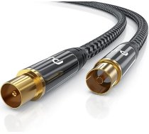 CSL - 5 m HDTV antenas kabelis ar pinumu 8k 4k HDTV - antenas savienojums ar antenas kontaktligzdu - 135 dB 75 Ohm - DVB-T un DVB-T2 DVB-C DVB-S DVB-S2 DVB-S2 Radio FM DAB