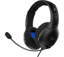PDP Gaming LVL50 verkabelt Kopfhörer mit Mic für Playstation, PS4, PS5 - PC, iPad, Mac, Compatible - Mikrofons ar trokšņu slāpēšanu, viegls, mīksts, komfortabls austiņu mikrofons - Schwarz