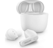 PHILIPS TAT2236WT/00 Bluetooth austiņas, izturīgas pret sviedriem, 18 stundu atskaņošanas laiks, iebūvēts mikrofons, plānā lādēšanas kārba, baltas krāsas
