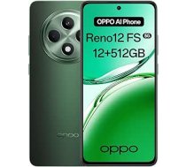 OPPO Reno12 FS 5G 12+512GB, KI Android viedtālrunis (pieejams), 6,67" 120Hz AMOLED displejs, Dimensity 6300 Handy, 50+8+2MP KI kamera, 5000mAh 45W, IP64 wasserfest, NFC, Grün
