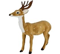 Dzīvnieku figūra Mākslīgā kažokādas briedis Reālistiska meža dzīvnieku statuja Ornaments Cute Fur Plīša rotaļlieta Meža kažokādas dzīvnieku Ziemassvētku rotājums Ziemas rotājums Roebuck