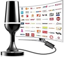 DVBT2 antena, DVB-T/DVB-T2 antena, spēcīgāka stieņa antena digitālajai televīzijai/Digitālā TV/DAB radio/DVB-T2 uztvērēja stick, maksimāla signāla kvalitāte, ar magnētisko pamatni, 3 m kabelis