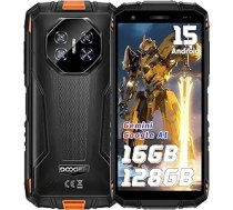 DOOGEE Fire 3 Pro āra mobilais tālrunis ar Android 15, 16GB + 128GB/2TB, 8350mAh āra viedtālrunis bez līguma, 5,5 collu HD+ būvlaukuma mobilais tālrunis, 16MP + 8MP kamera, Dual SIM 4G/NFC/IP68