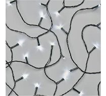 EMOS LED pasaku gaisma auksti balta iekštelpām un ārpus telpām, 50 m gara IP44 Ziemassvētku pasaku gaisma ar 500 LED diodēm + 5 m kabelis un barošanas bloks, 6 stundu taimera funkcija, svinībām, Ziemassvētkiem, dekorēšanai