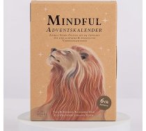 Vegan Box Adventes kalendārs 2025 Mindful Edition 6, 24 kartītes ar apzinātības impulsiem, Adventes kalendārs relaksācijai un pašaprūpei, žurnāla, pildspalvas un 24 dzīvnieku gara kraftkartīšu komplekts.