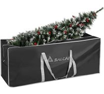 SALCAR Ziemassvētku eglīšu glabāšanas soma, Ziemassvētku eglīšu transportēšanas futrālis 1,8 m / 2,1 m / 2,4 m eglītei un citiem Ziemassvētku rotājumiem, izgatavots no 600D Oxford, izturīgs pret plīsumiem, ūdensizturīgs, melns