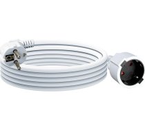 IP44 pagarinājuma kabelis 10 metri - PVC izolācijas kabelis lietošanai iekštelpās - pret pārkaršanu Kontaktligzda H05VV-F 3G1,5 mm² - 16A 250V - Balta