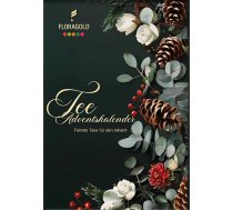Tējas adventes kalendārs 2025 Floragold Pop-Up Booklet 24 augstas kvalitātes piramīdveida tējas maisiņi | 2 x 12 dažādu šķirņu - augļu, zaļā, garšaugu un melnā tēja