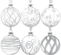 Kingrol 6 8 cm stikla bumbiņu ornamenti, 3,14 collu lieli Ziemassvētku eglīšu rotājumi, piepildāmi rotājumi DIY amatniecības projektiem, Ziemassvētkiem, kāzām, ballītēm, mājas dekoram