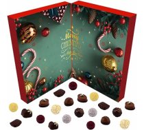 Hallingers Saldie Ziemassvētki - Vegānu Adventes kalendārs Augstas kvalitātes ar rokām gatavoti šokolādes konfektes ar spirtu Augstas kvalitātes iepakojums (kaste) - dāvanu idejas Ziemassvētki un dāvanas Advente